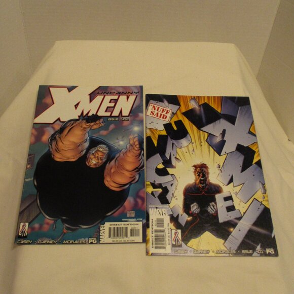 Marvel Uncanny X-Men Medium Black White Blue Graphic Wolverine Comic Book - Picture 1 of 7